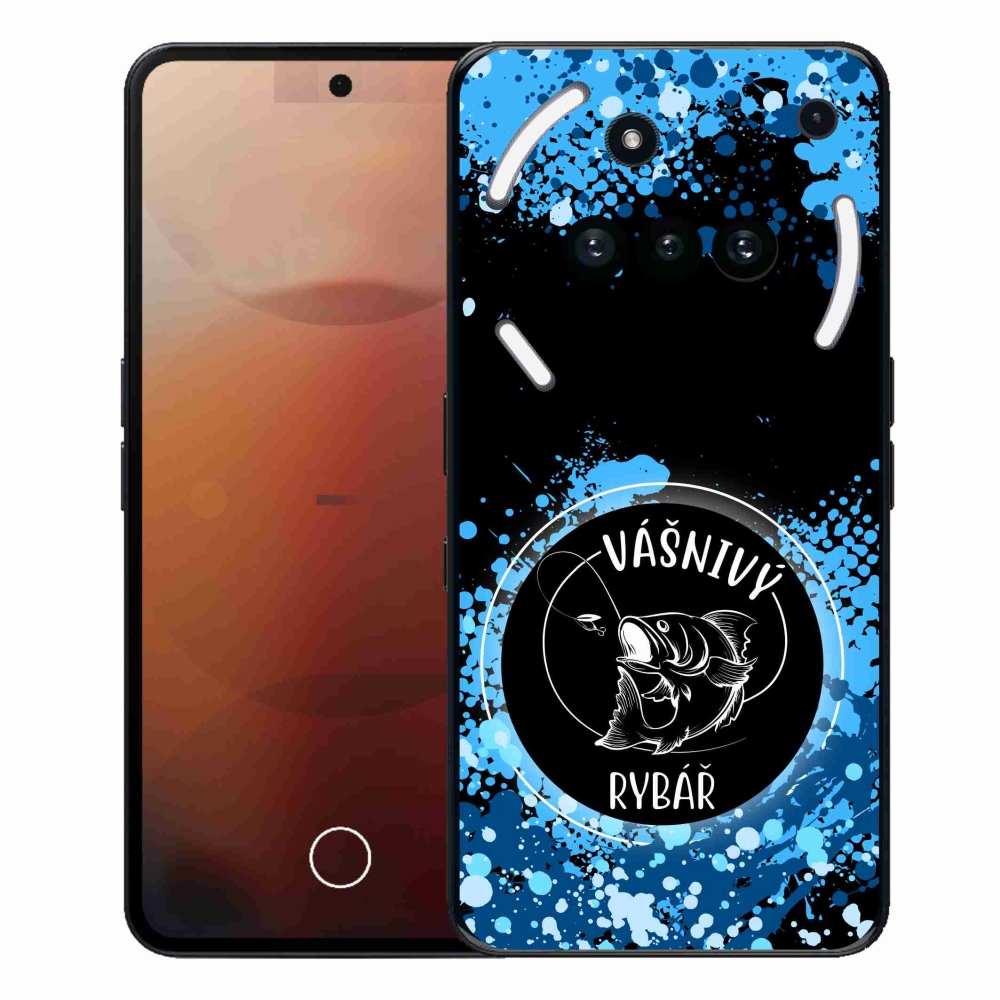Gélový kryt mmCase na Nothing Phone (3a) - vášnivý rybár čierne pozadie