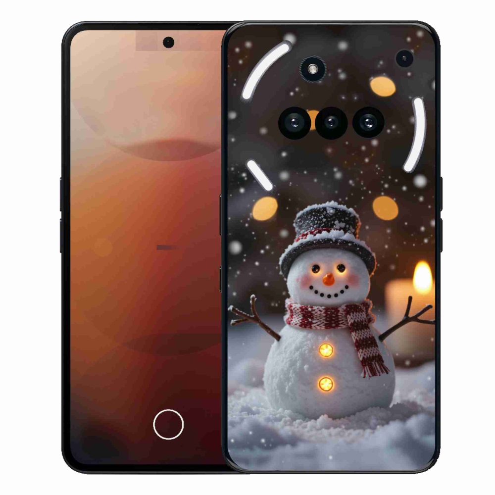Gélový kryt mmCase na Nothing Phone (3a) - veselý snehuliak