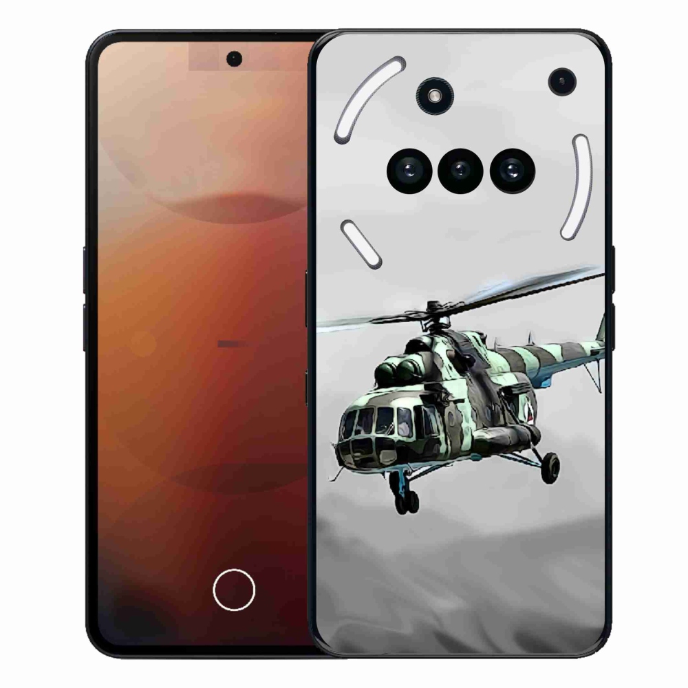 Gélový kryt mmCase na Nothing Phone (3a) - vojenský vrtuľník