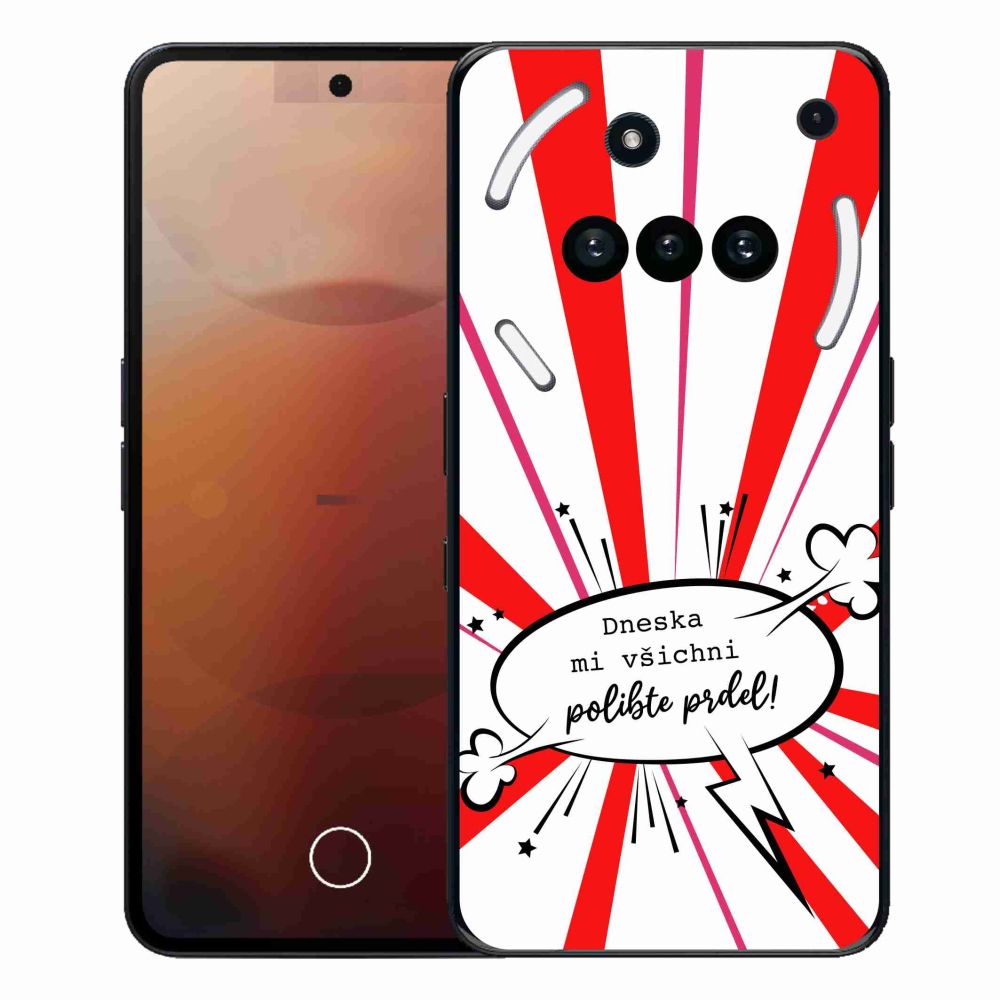 Gélový kryt mmCase na Nothing Phone (3a) - vtipný text 15 biele pozadie