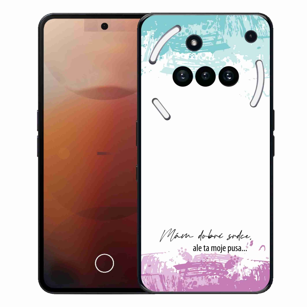 Gélový kryt mmCase na Nothing Phone (3a) - vtipný text 3 biele pozadie