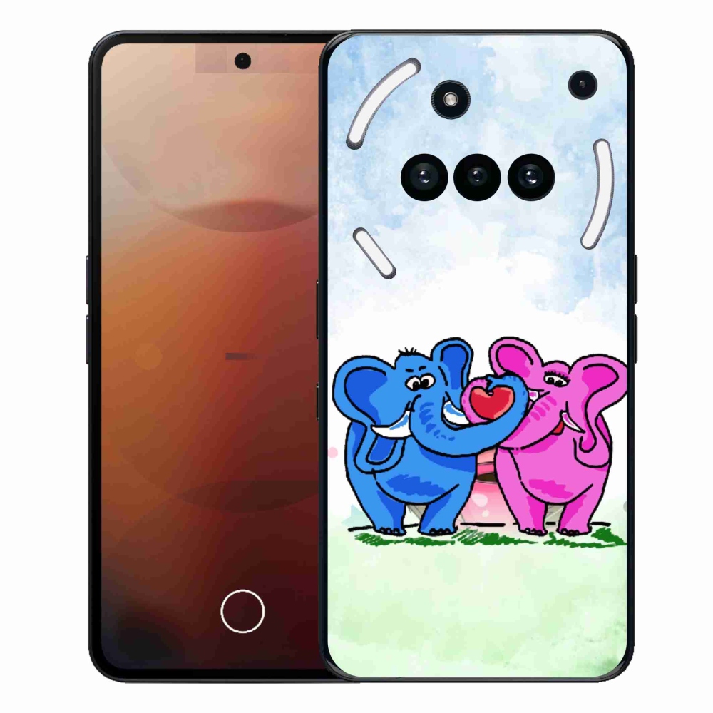 Gélový kryt mmCase na Nothing Phone (3a) - zamilovaní slony