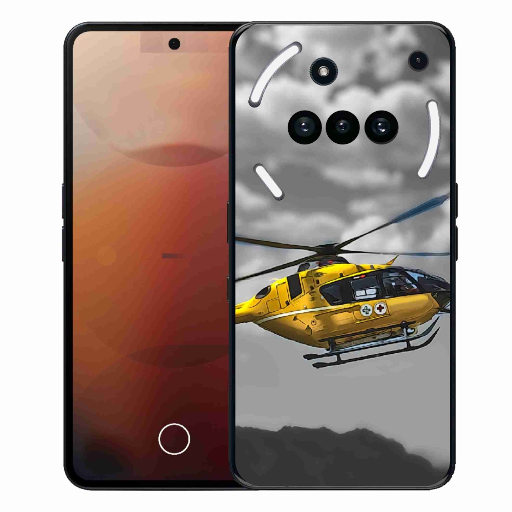 Gélový kryt mmCase na Nothing Phone (3a) - žltá helikoptéra