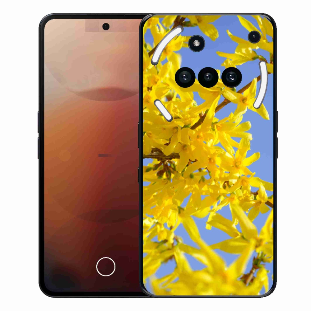 Gélový kryt mmCase na Nothing Phone (3a) - žlté kvety