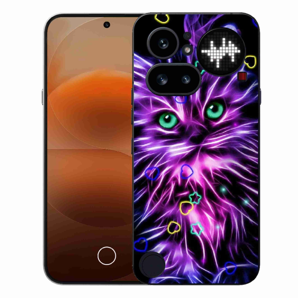 Gélový kryt mmCase na Nothing Phone (4a) - abstraktná mačka