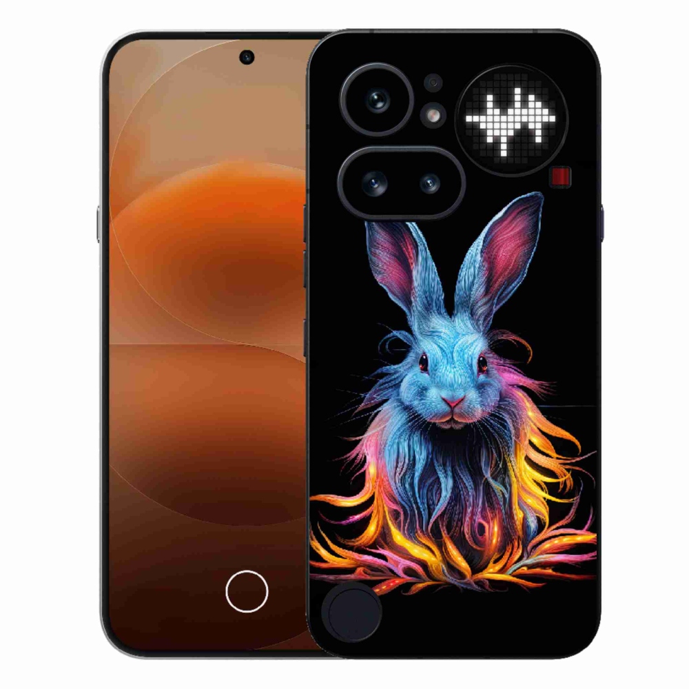 Gélový kryt mmCase na Nothing Phone (4a) - abstraktný zajac