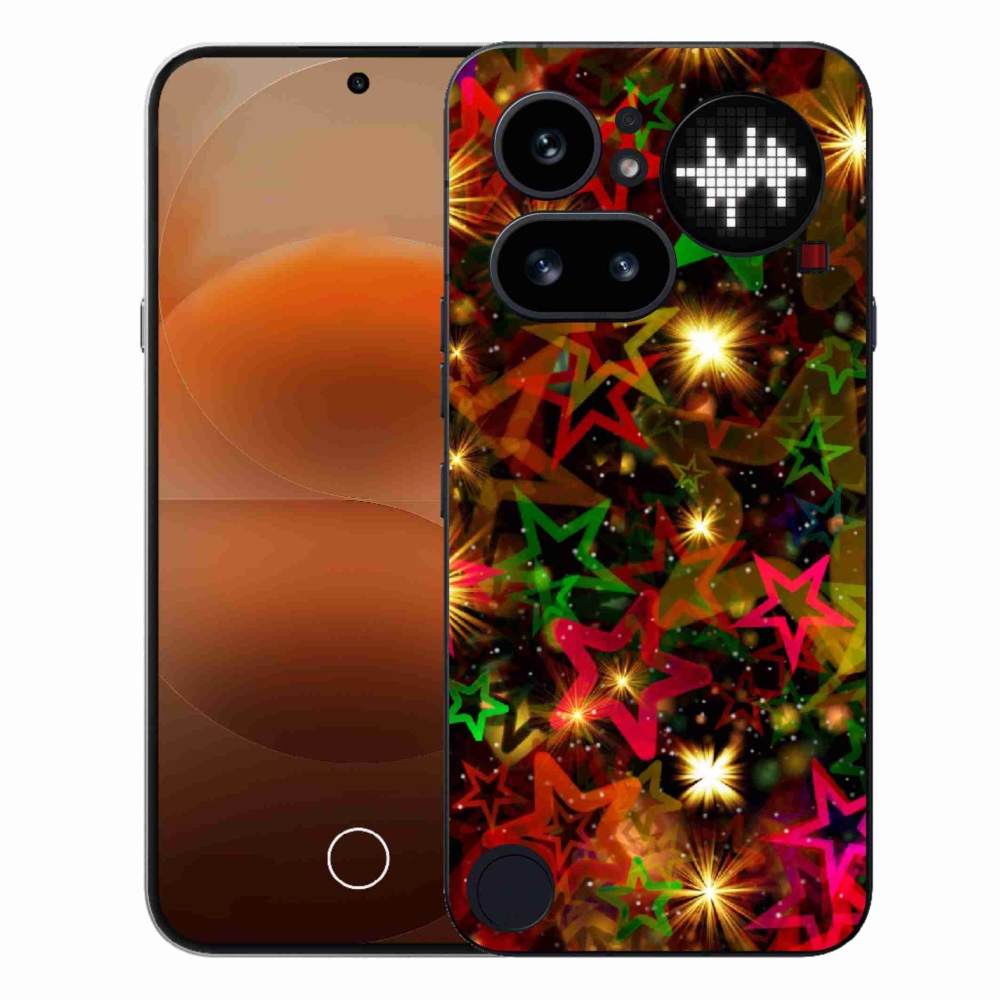 Gélový kryt mmCase na Nothing Phone (4a) - farebné hviezdičky