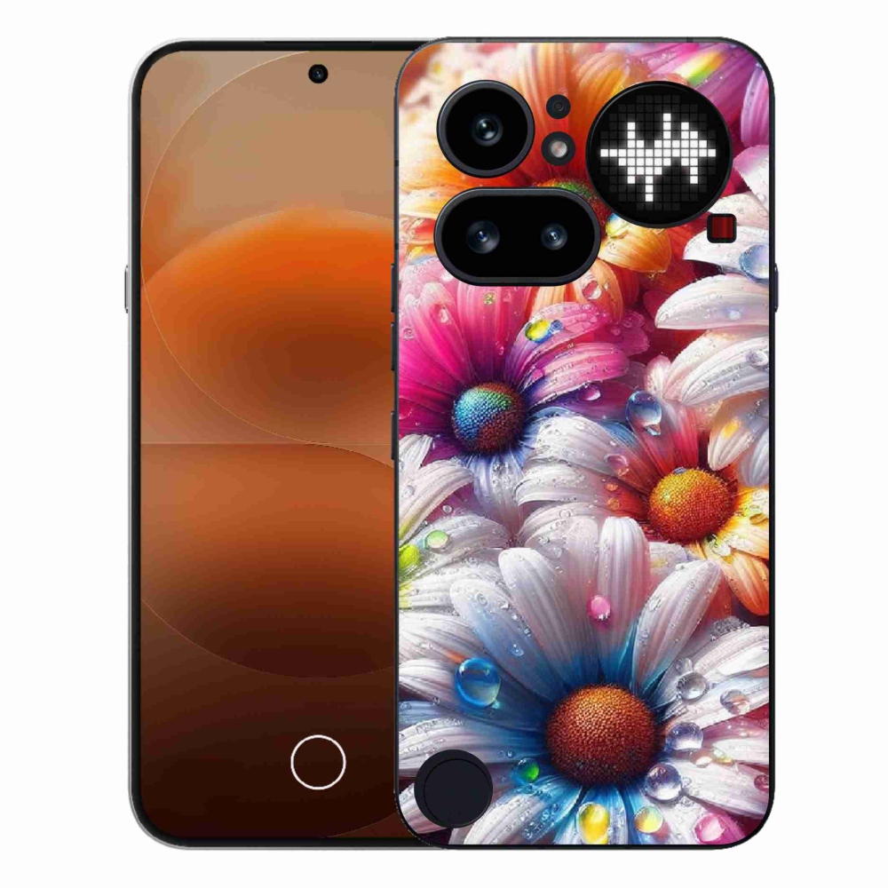 Gélový kryt mmCase na Nothing Phone (4a) - farebné margaréty