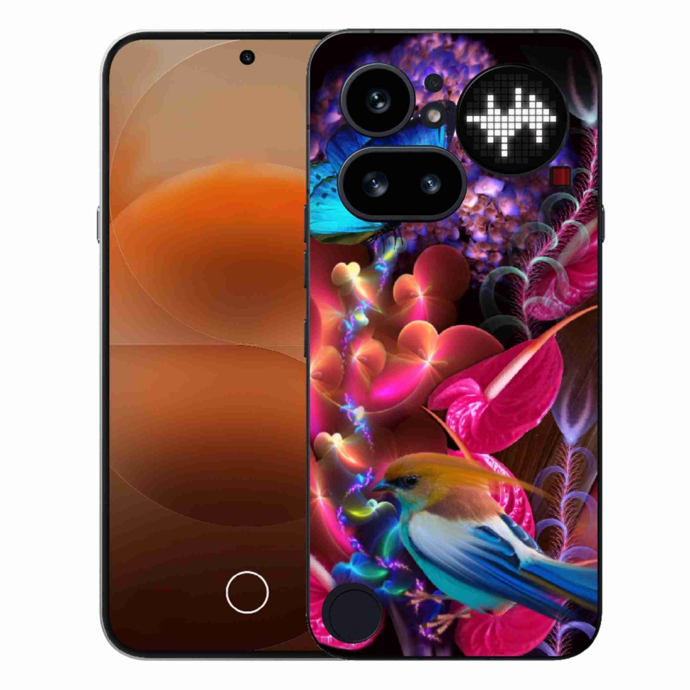 Gélový kryt mmCase na Nothing Phone (4a) - farebné kvety