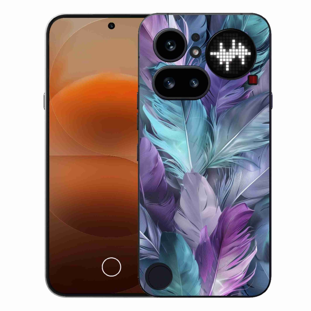 Gélový kryt mmCase na Nothing Phone (4a) - farebné perie 2