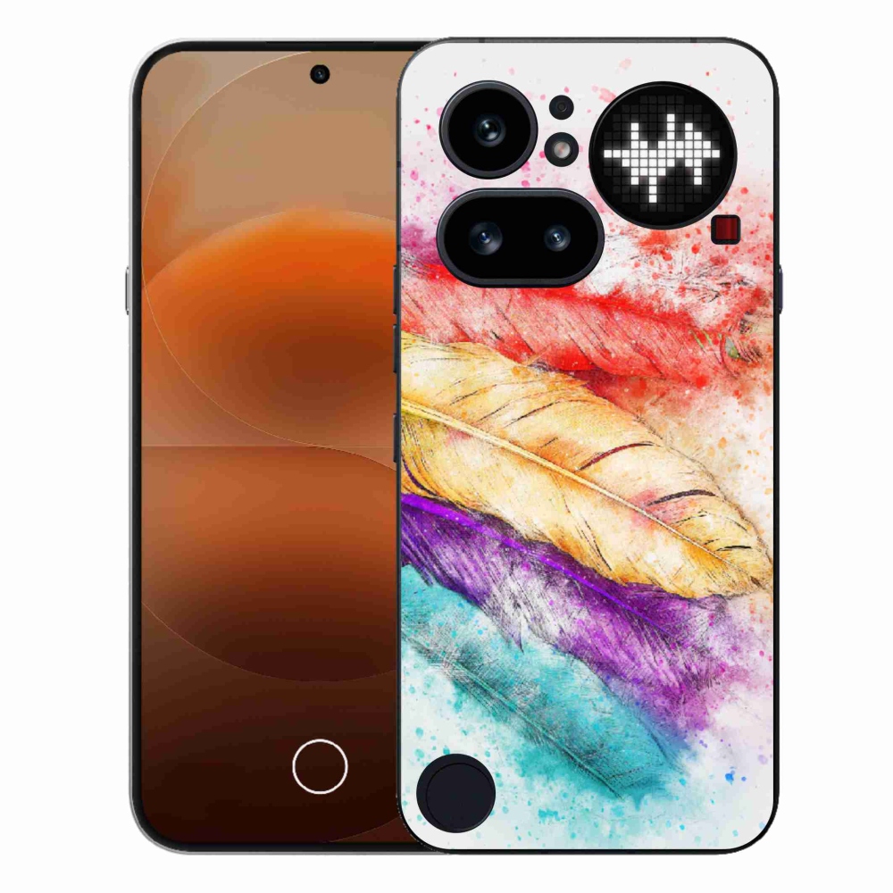 Gélový kryt mmCase na Nothing Phone (4a) - farebné perie