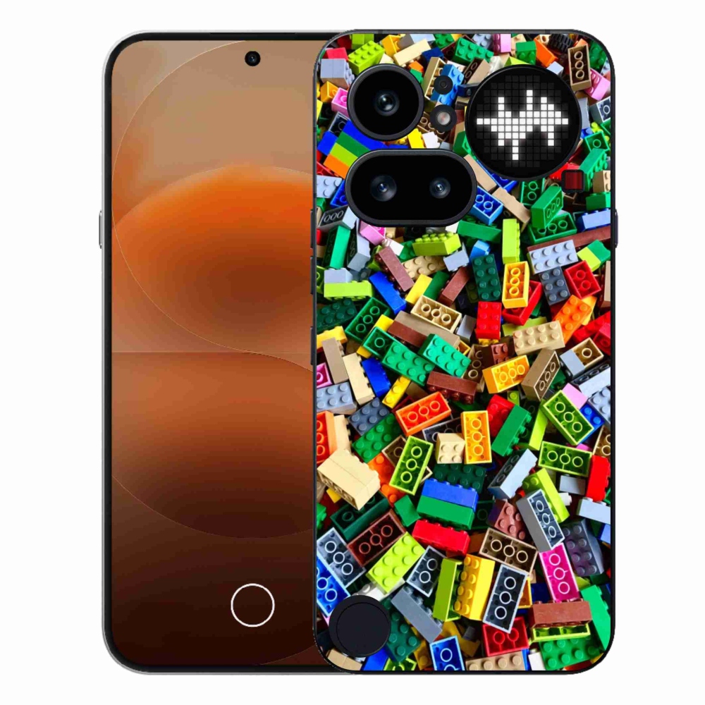 Gélový kryt mmCase na Nothing Phone (4a) - farebné stavebné kocky