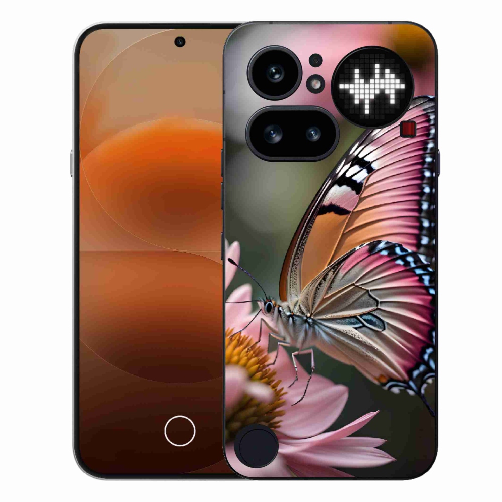 Gélový kryt mmCase na Nothing Phone (4a) - farebný motýľ