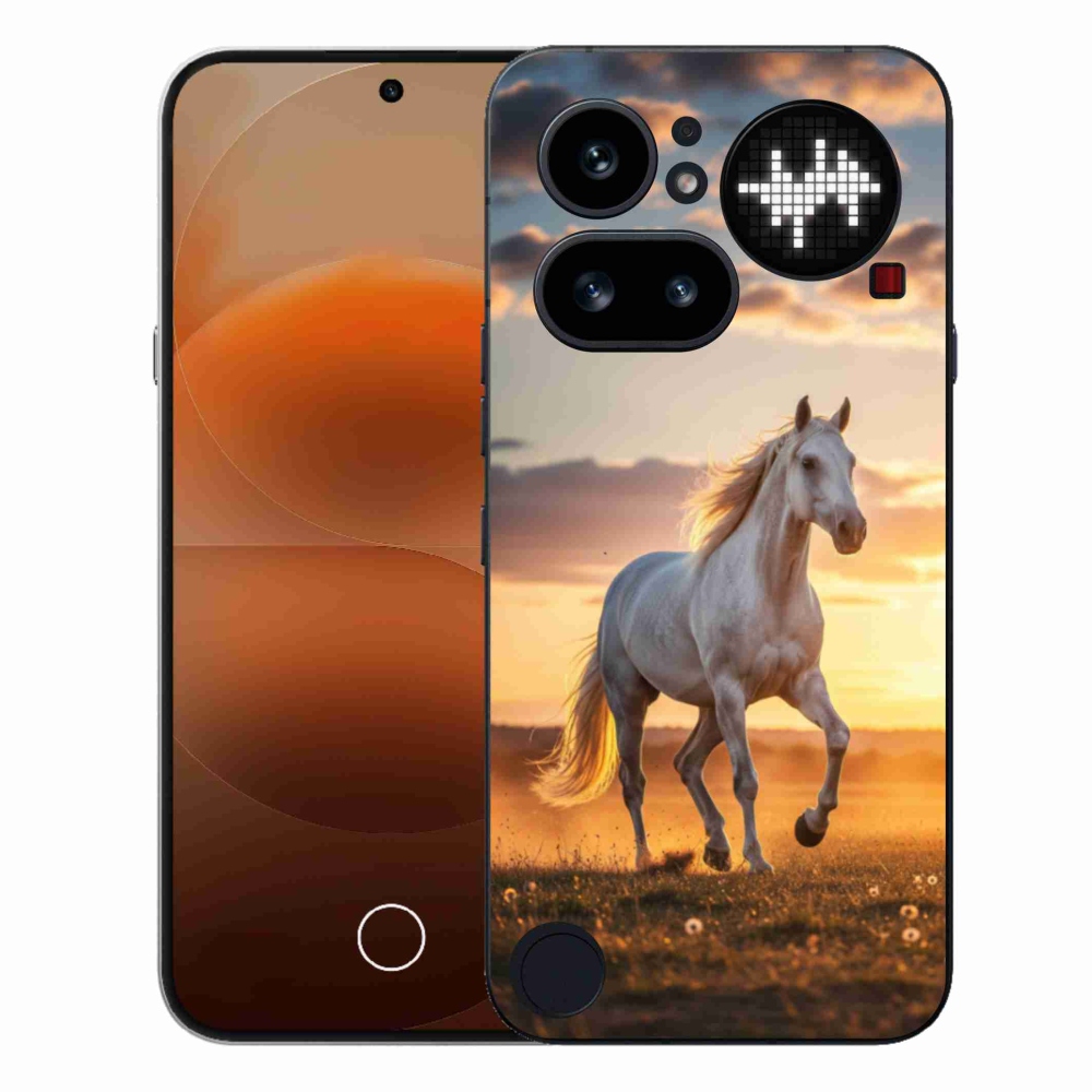 Gélový kryt mmCase na Nothing Phone (4a) - bežiaci biely kôň 2