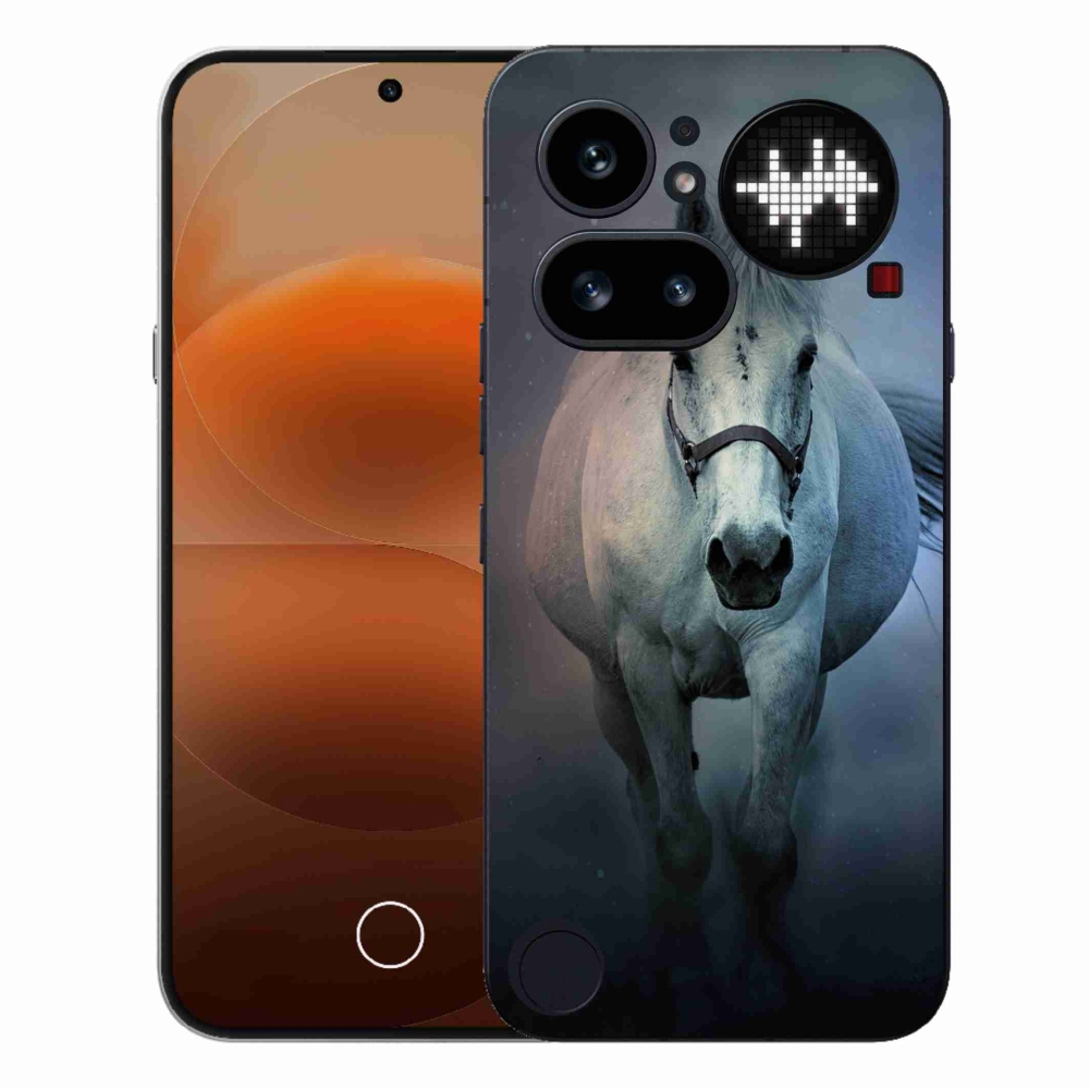 Gélový kryt mmCase na Nothing Phone (4a) - bežiaci biely kôň