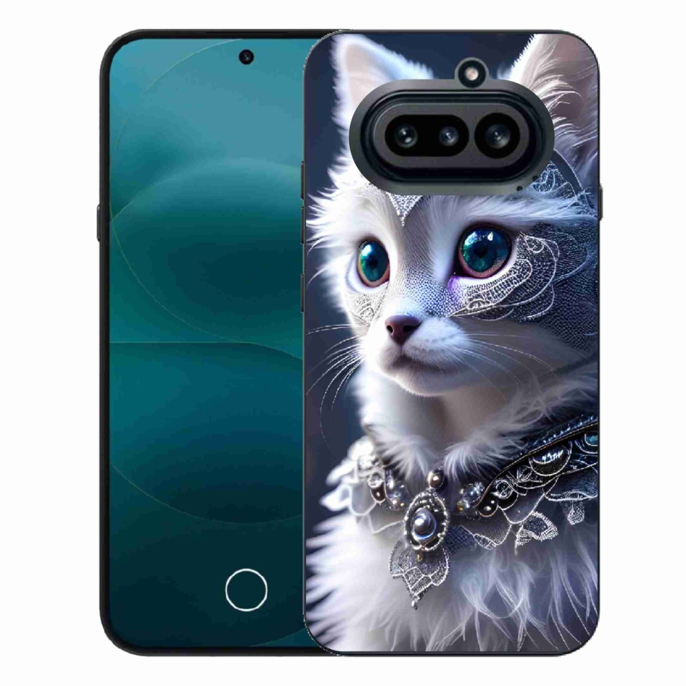 Gélový kryt mmCase na Nothing Phone (4a) - biela mačka
