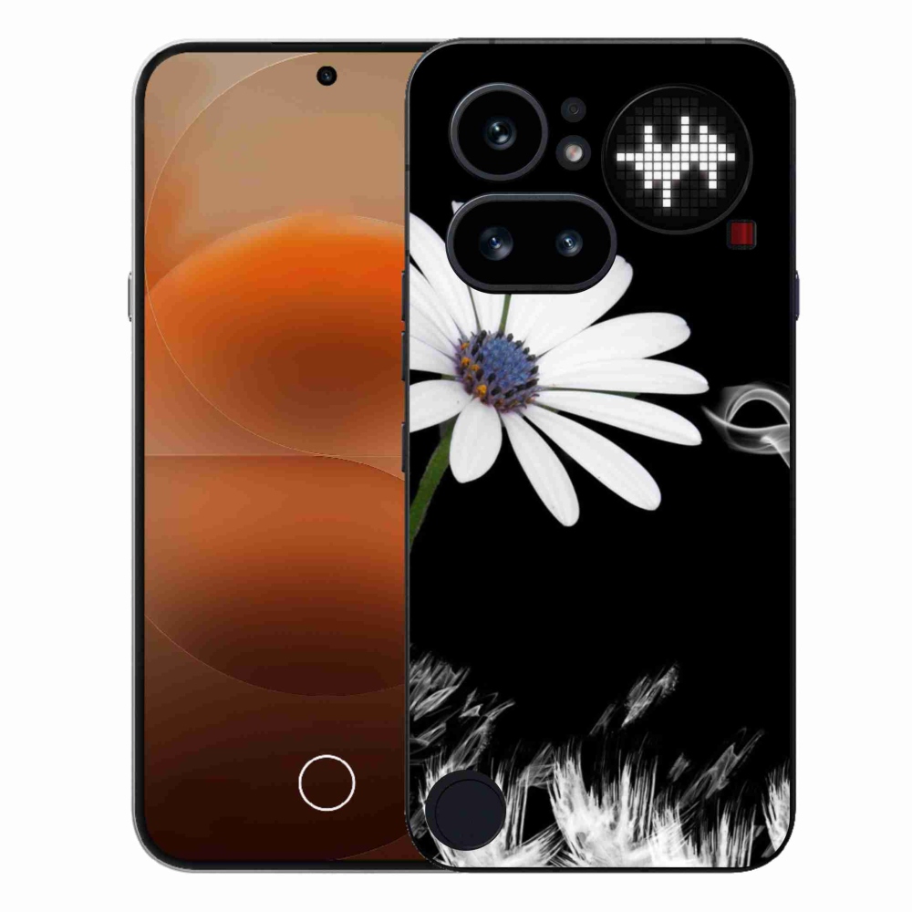 Gélový kryt mmCase na Nothing Phone (4a) - biela kvetina