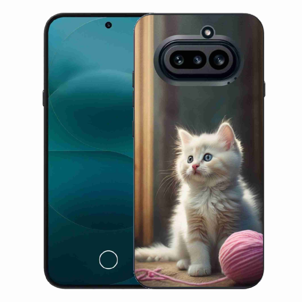 Gélový kryt mmCase na Nothing Phone (4a) - biele mačiatko 2