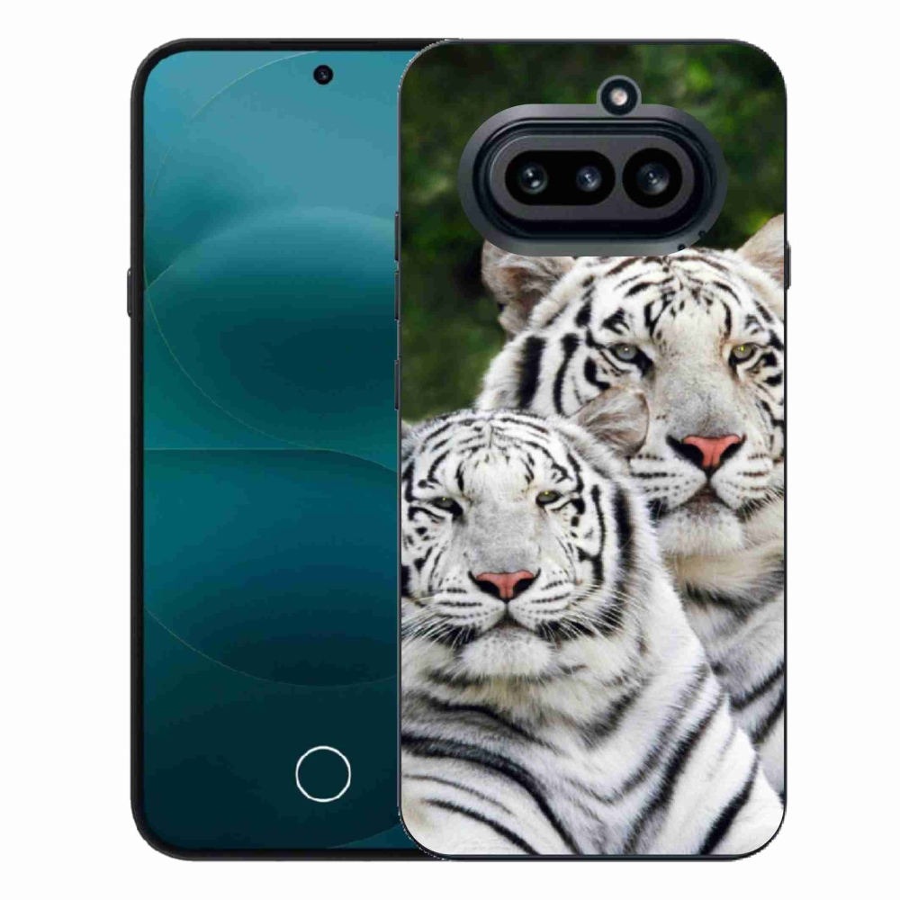 Gélový kryt mmCase na Nothing Phone (4a) - bieli tigre