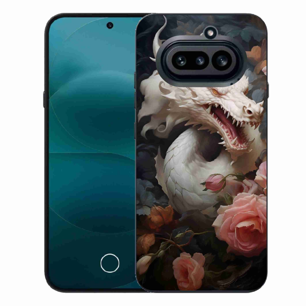 Gélový kryt mmCase na Nothing Phone (4a) - biely drak