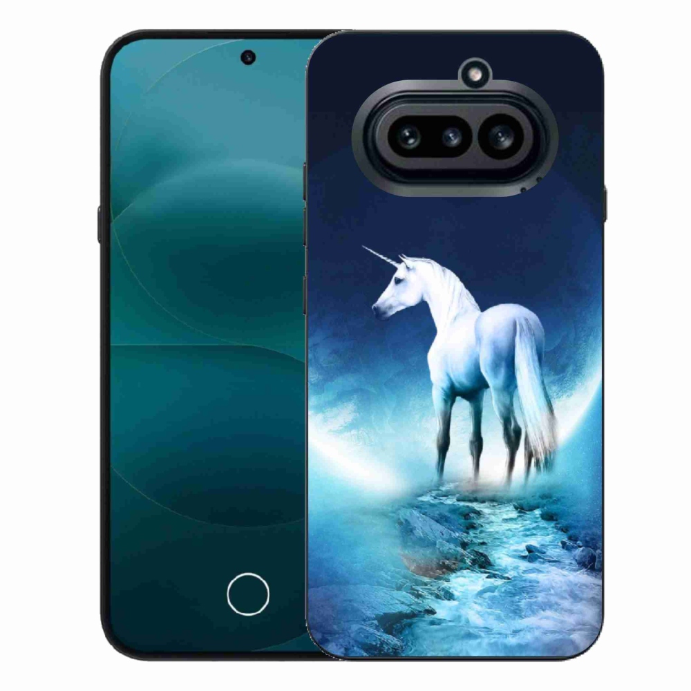 Gélový kryt mmCase na Nothing Phone (4a) - biely jednorožec