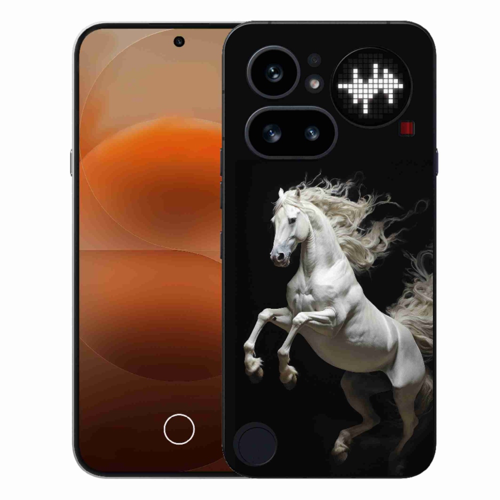 Gélový kryt mmCase na Nothing Phone (4a) - biely kôň 4