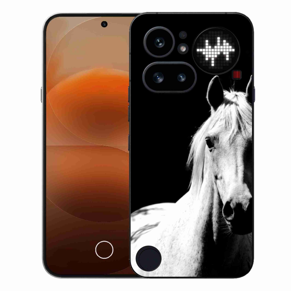 Gélový kryt mmCase na Nothing Phone (4a) - biely kôň 5