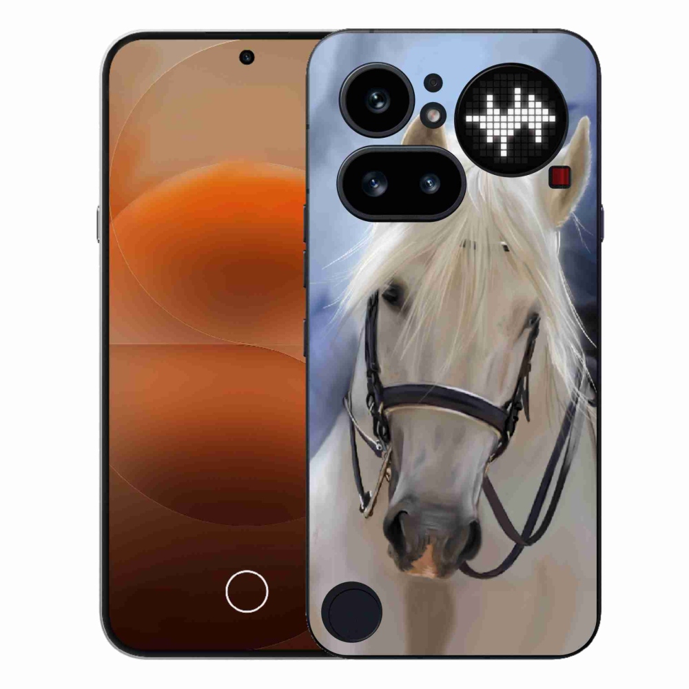 Gélový kryt mmCase na Nothing Phone (4a) - biely kôň
