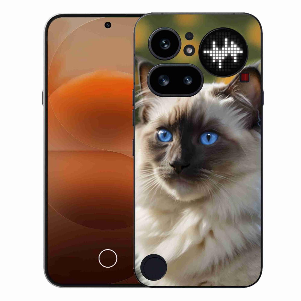 Gélový kryt mmCase na Nothing Phone (4a) - biely ragdoll