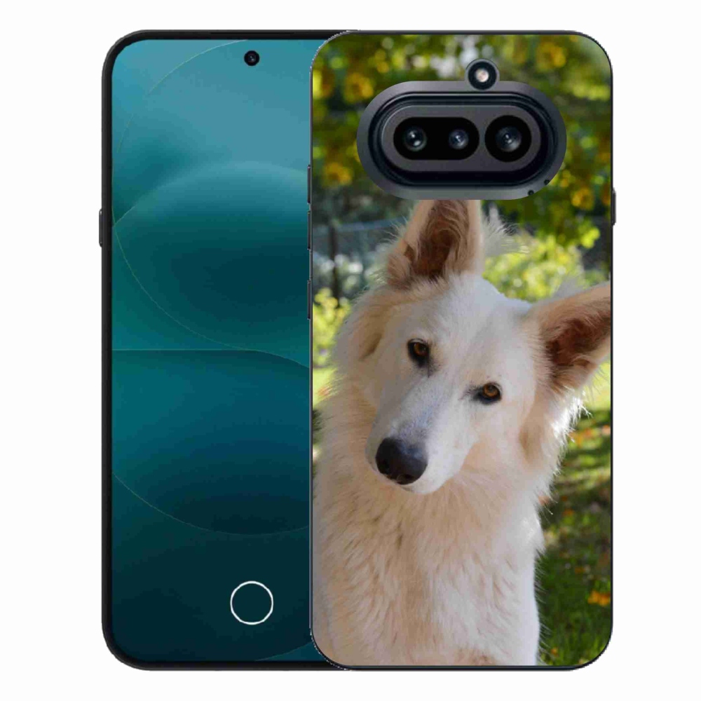 Gélový kryt mmCase na Nothing Phone (4a) - biely švajčiarsky ovčiak 1