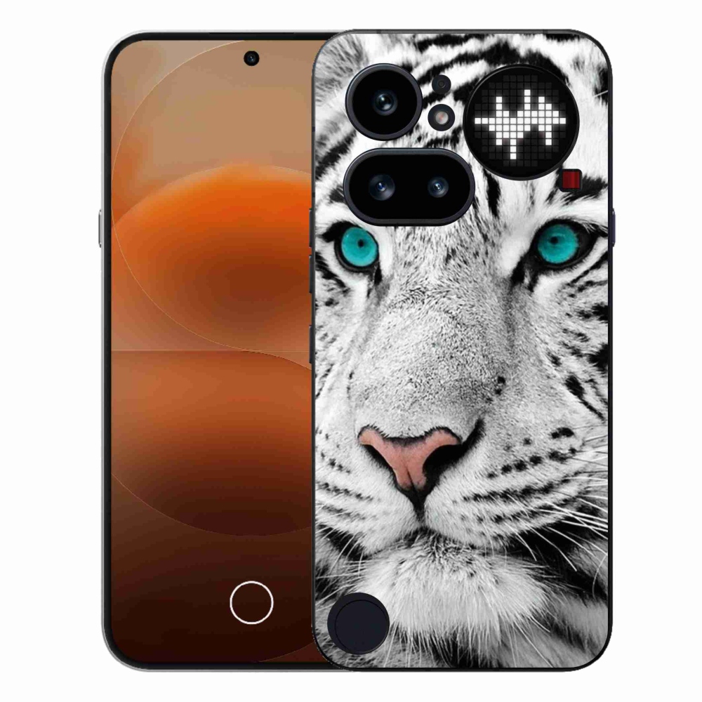 Gélový kryt mmCase na Nothing Phone (4a) - biely tiger