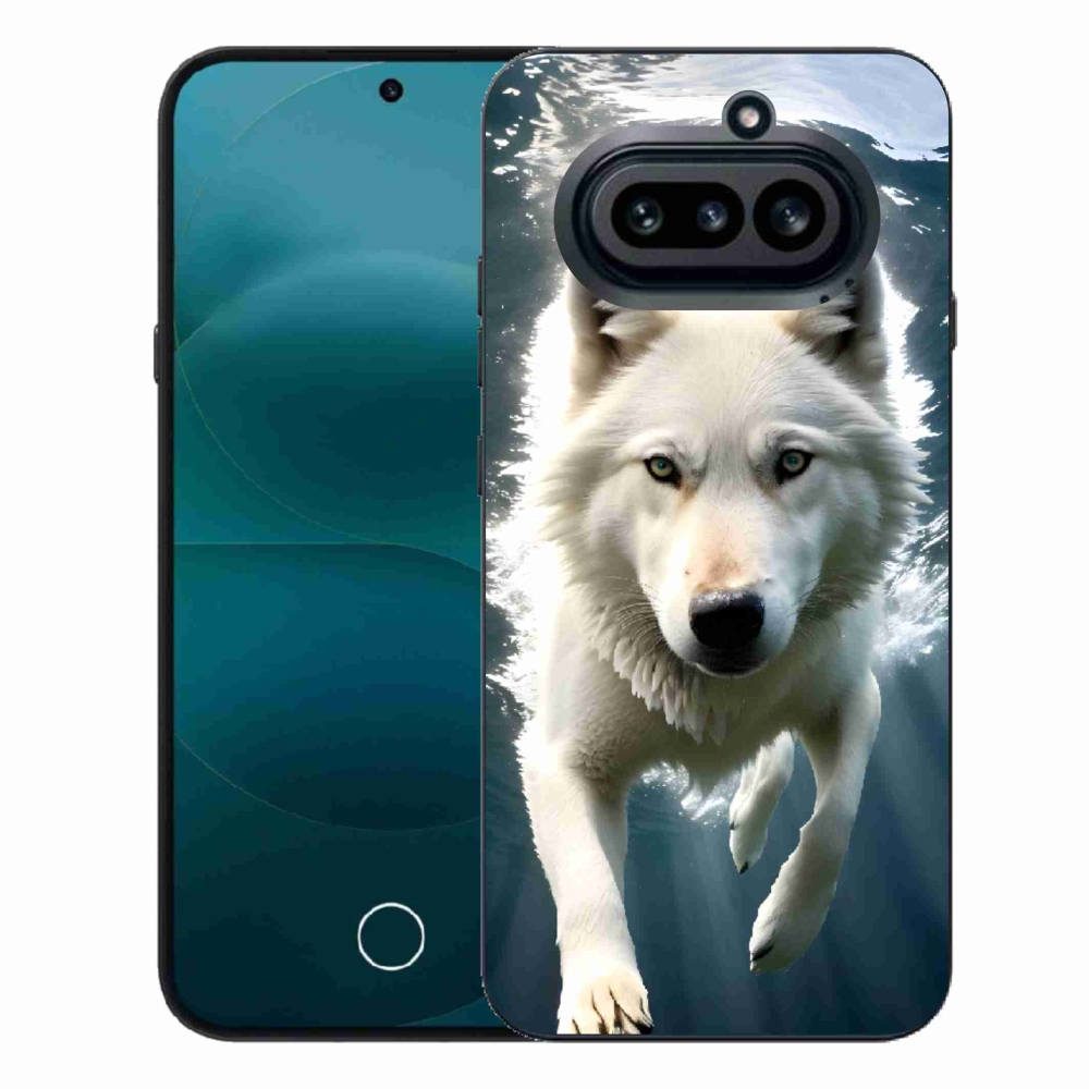 Gélový kryt mmCase na Nothing Phone (4a) - biely vlk