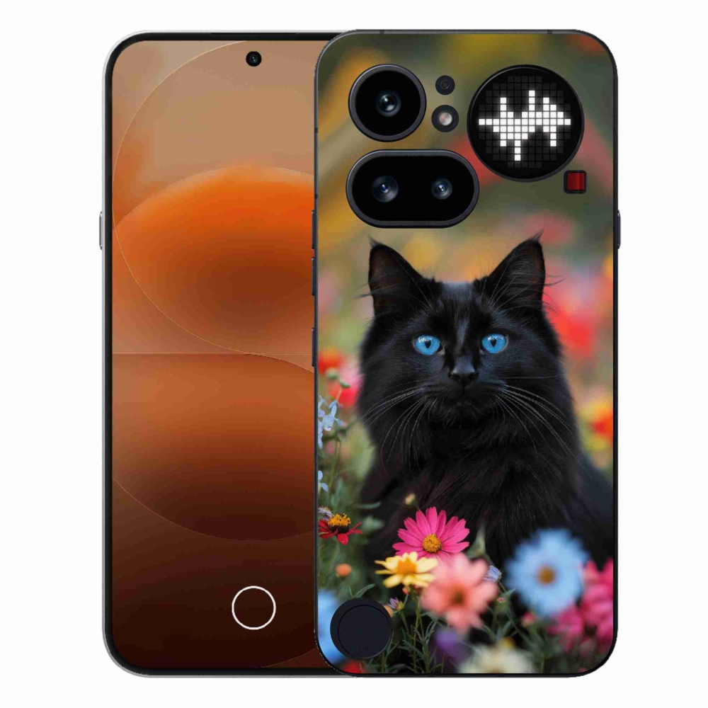 Gélový kryt mmCase na Nothing Phone (4a) - čierne mačiatko 4