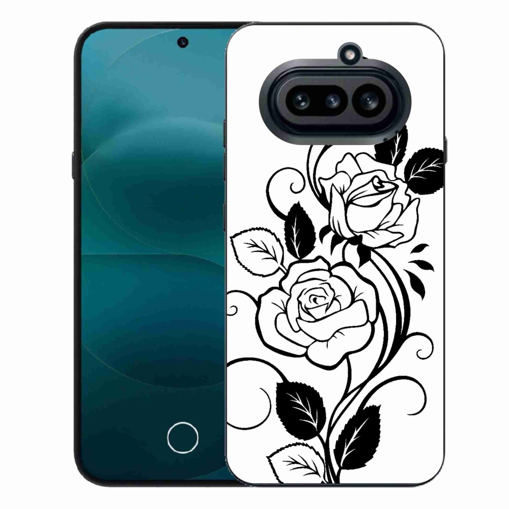 Gélový kryt mmCase na Nothing Phone (4a) - čiernobiela ruža