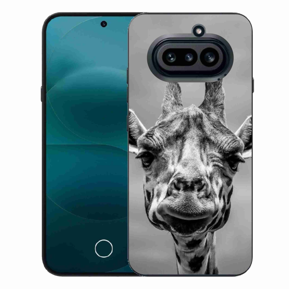 Gélový kryt mmCase na Nothing Phone (4a) - čiernobiela žirafa