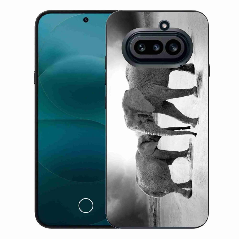 Gélový kryt mmCase na Nothing Phone (4a) - čiernobieli slony