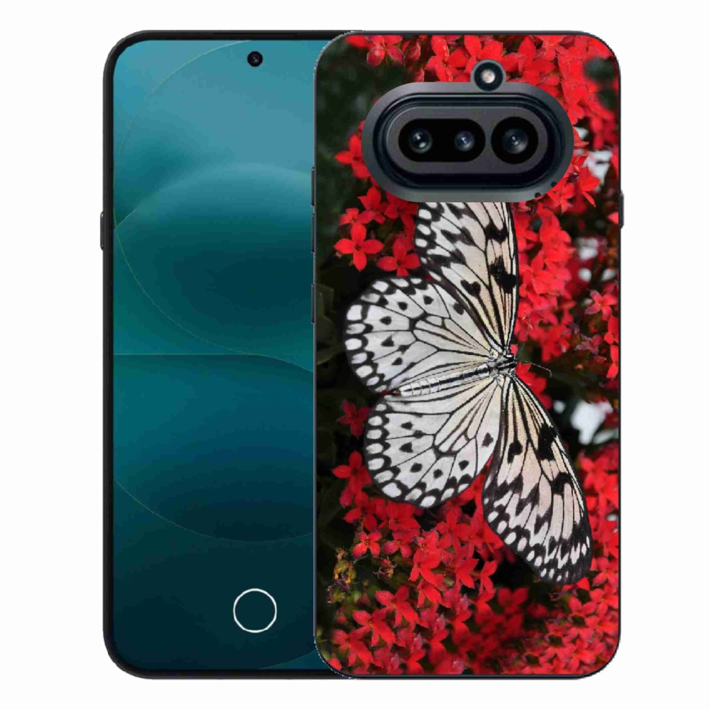 Gélový kryt mmCase na Nothing Phone (4a) - čiernobiely motýľ 1