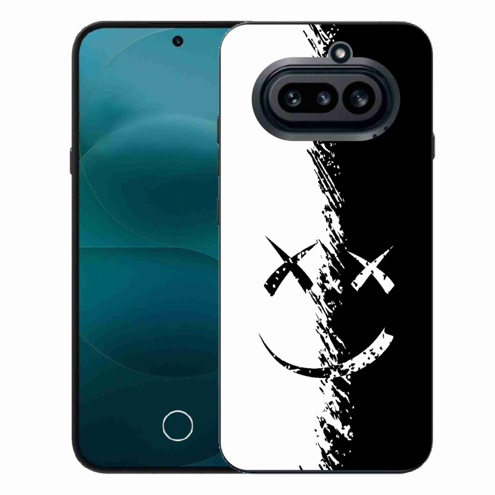 Gélový kryt mmCase na Nothing Phone (4a) - čiernobiely smajlík