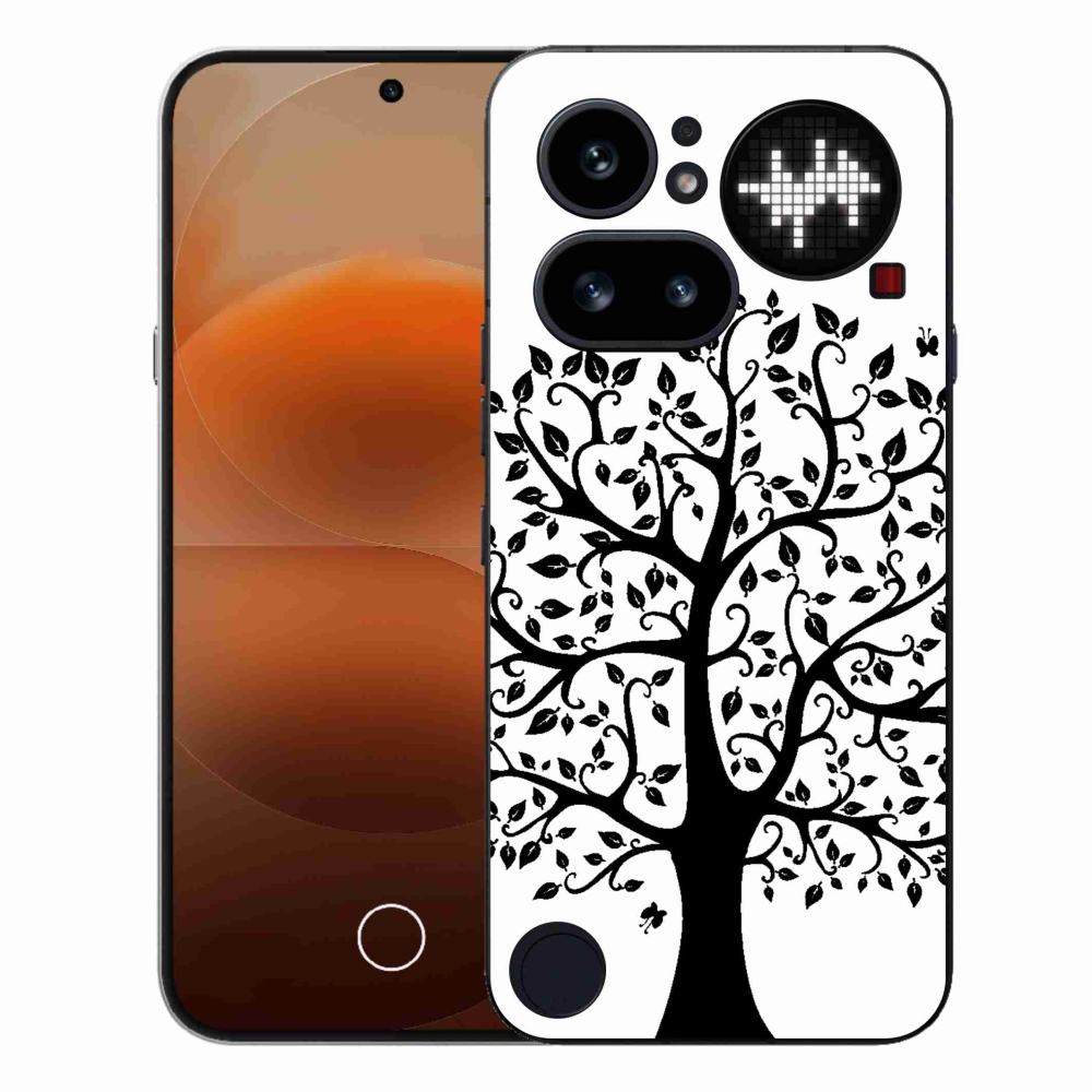 Gélový kryt mmCase na Nothing Phone (4a) - čiernobiely strom