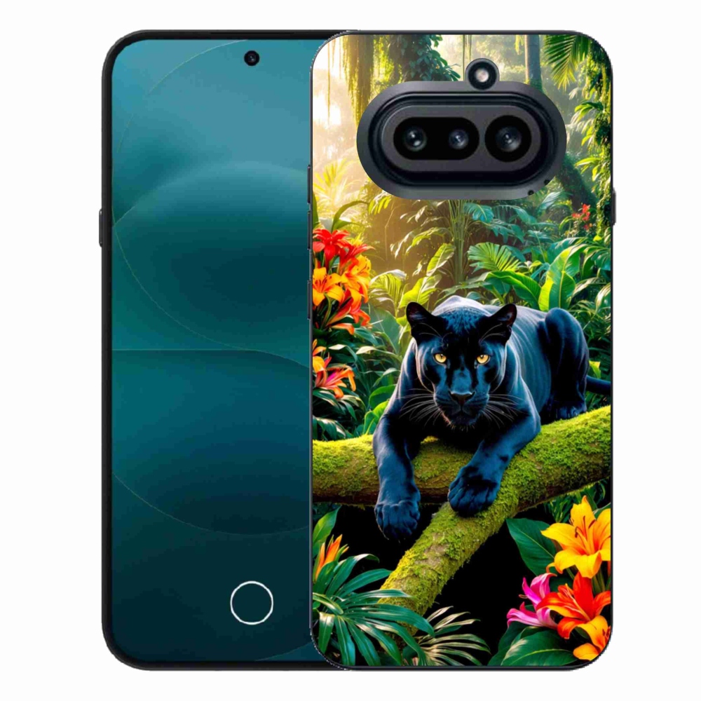 Gélový kryt mmCase na Nothing Phone (4a) - čierny panter v džungli