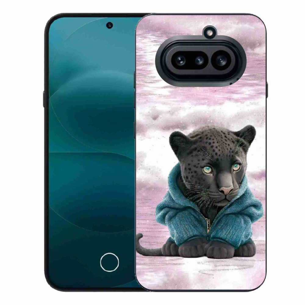 Gélový kryt mmCase na Nothing Phone (4a) - čierny panter vo svetri