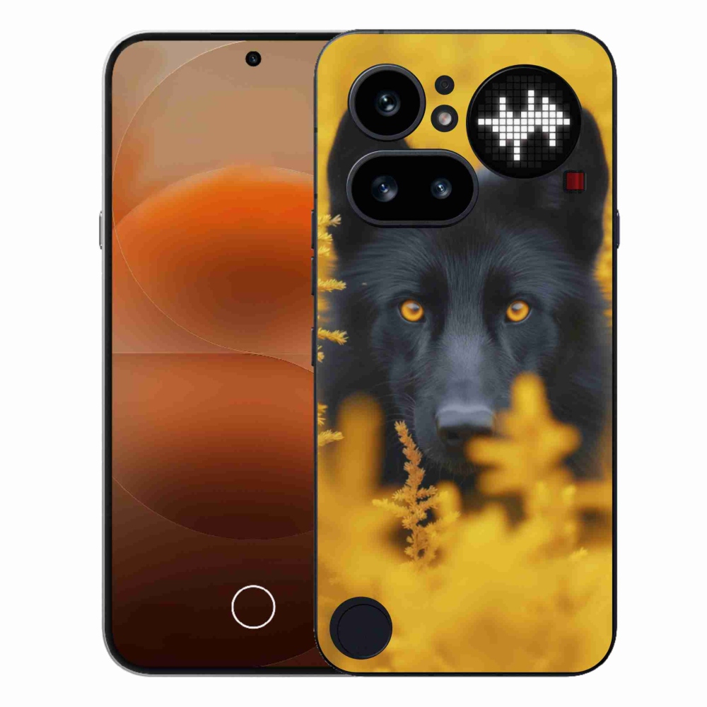 Gélový kryt mmCase na Nothing Phone (4a) - čierny vlk 2