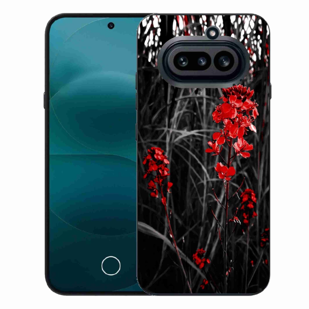 Gélový kryt mmCase na Nothing Phone (4a) - červená rastlina