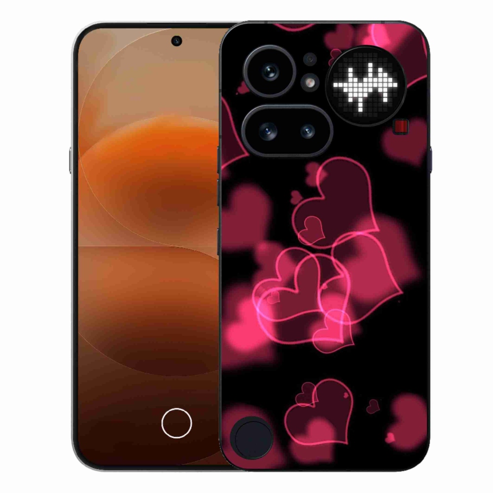 Gélový kryt mmCase na Nothing Phone (4a) - červené srdiečka