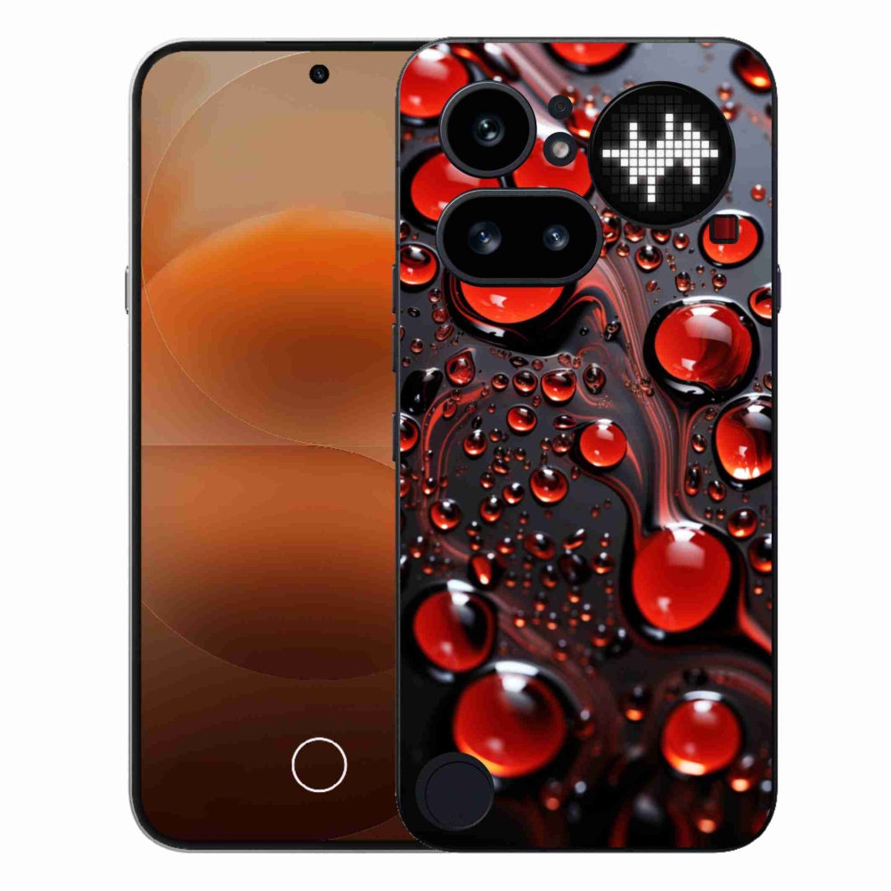Gélový kryt mmCase na Nothing Phone (4a) - červené kvapky 2