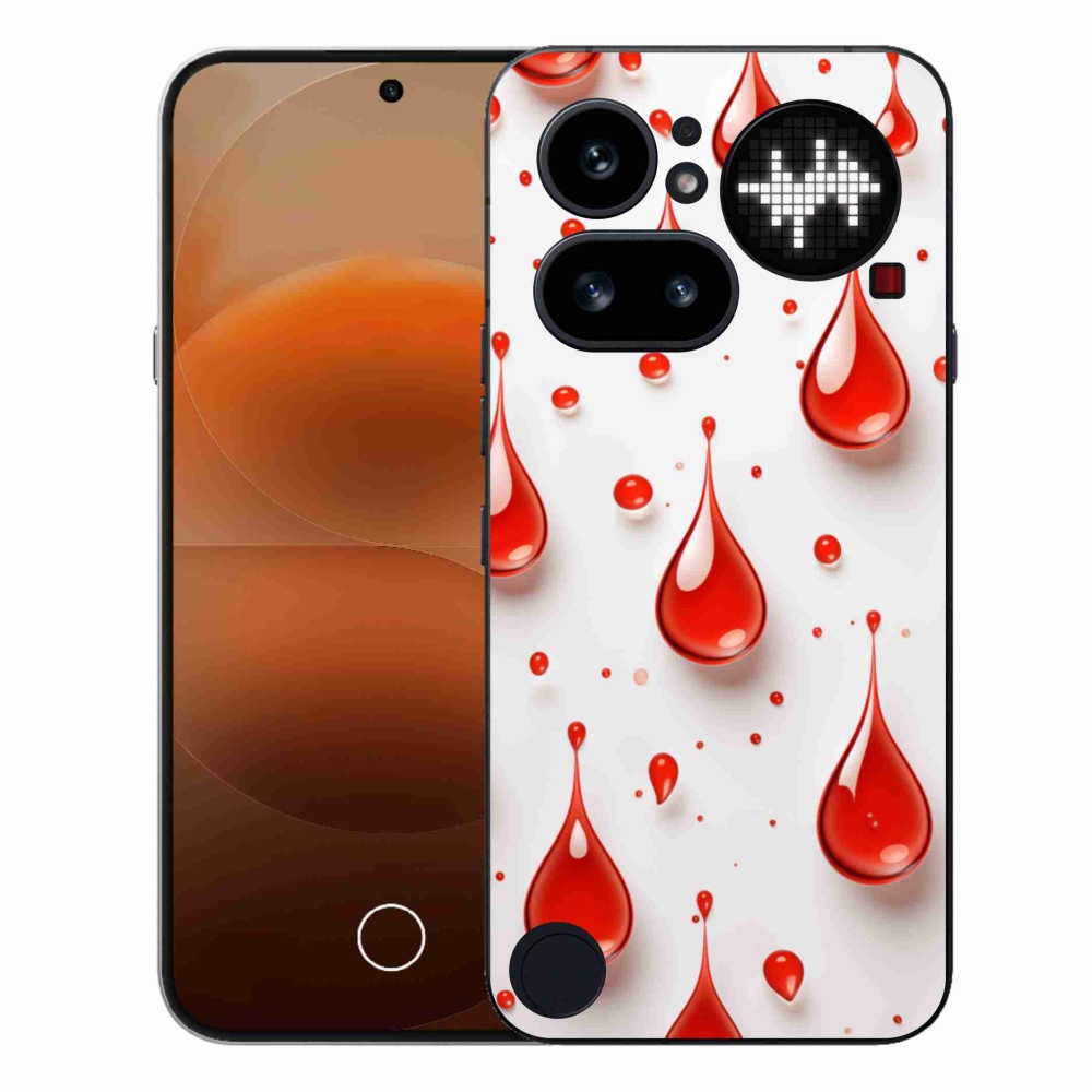 Gélový kryt mmCase na Nothing Phone (4a) - červené kvapky