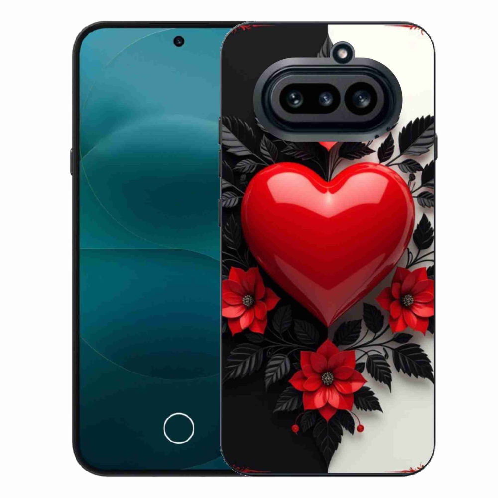Gélový kryt mmCase na Nothing Phone (4a) - červené srdce