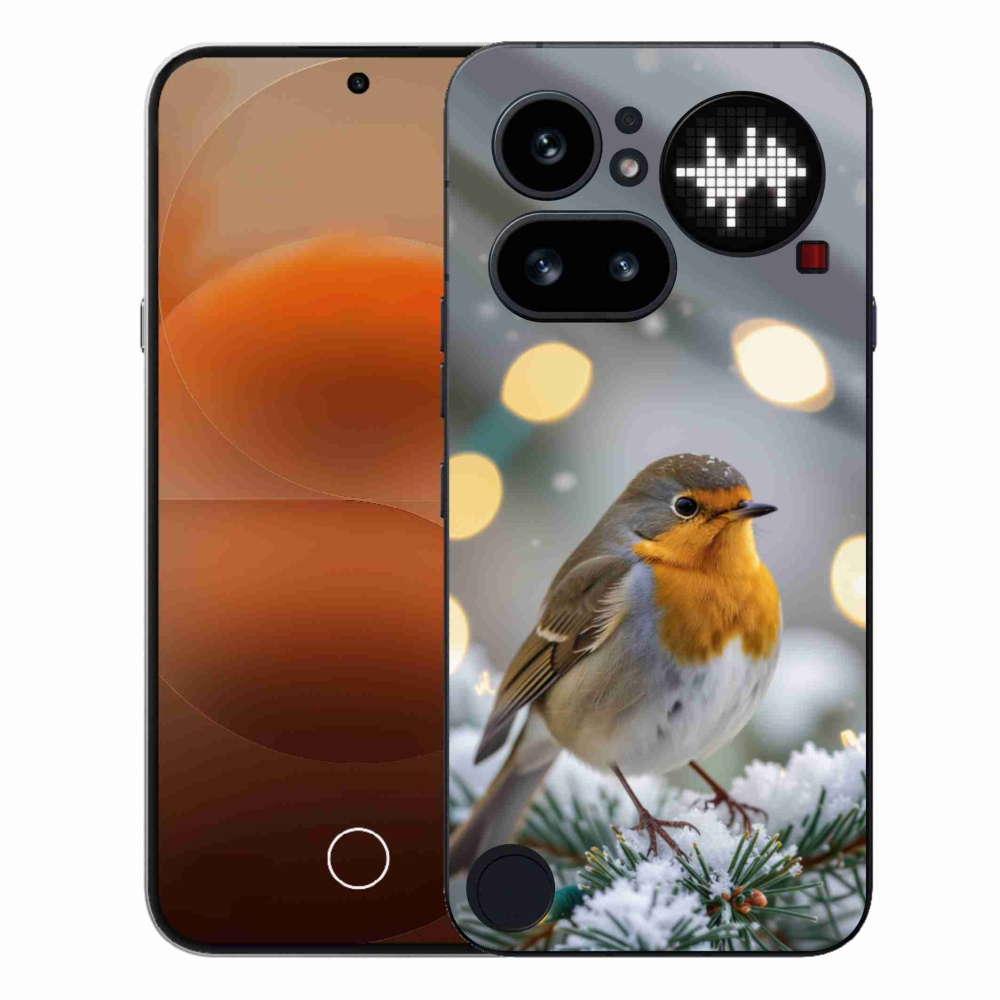 Gélový kryt mmCase na Nothing Phone (4a) - červienka v zime