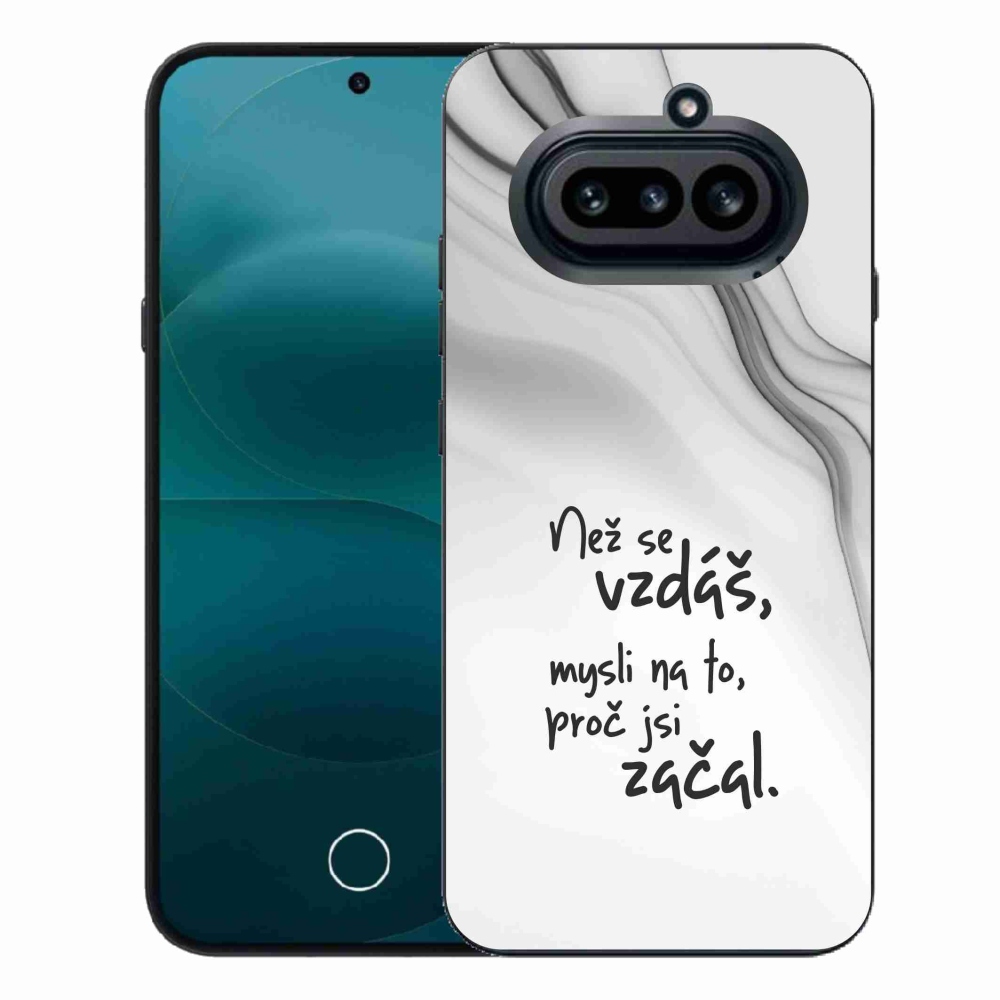 Gélový kryt mmCase na Nothing Phone (4a) - citát 2 biele pozadie