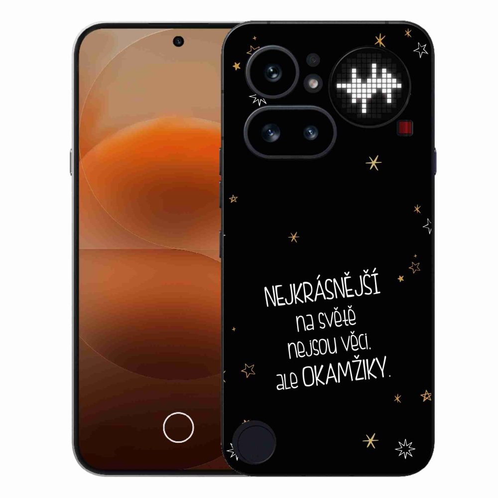 Gélový kryt mmCase na Nothing Phone (4a) - citát 4 čierne pozadie
